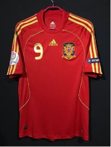 08-09 스페인 국가대표 레트로 UEFA European Championship 유니폼 상의 마킹 포함 무료 배송