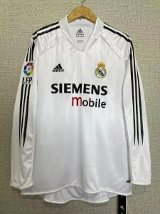 04-05 레알마드리드 레트로 유니폼 이중 레이어 jersey 상의 마킹 포함 무료 배송