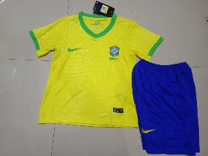 2023 브라질 국가대표 유아동 유니폼 상하의 세트 마킹 포함 무료 배송