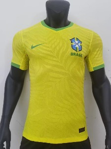 2023 브라질 국가대표 어쎈틱 플레이어 버전 Home 유니폼 상의 마킹 포하 무료 배송
