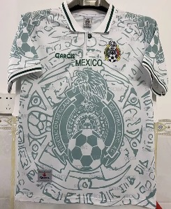 1999 멕시코 국가 대표 레트로 away 유니폼 상의 마킹 포함 무료 배송