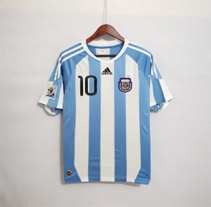 2010 아르헨티나 국가 대표 월드컵 패치 유니폼 상의 마킹 포함 무료 배송