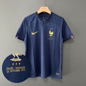 2022 프랑스 국가대표 Home v Denmark Edition 유니폼 상의 마킹 포함 무료 배송