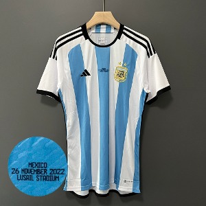 2022 아르헨티나 피파 월드컵 VS 멕시코 매치 데이 유니폼 상의 마킹 포함 무료 배송